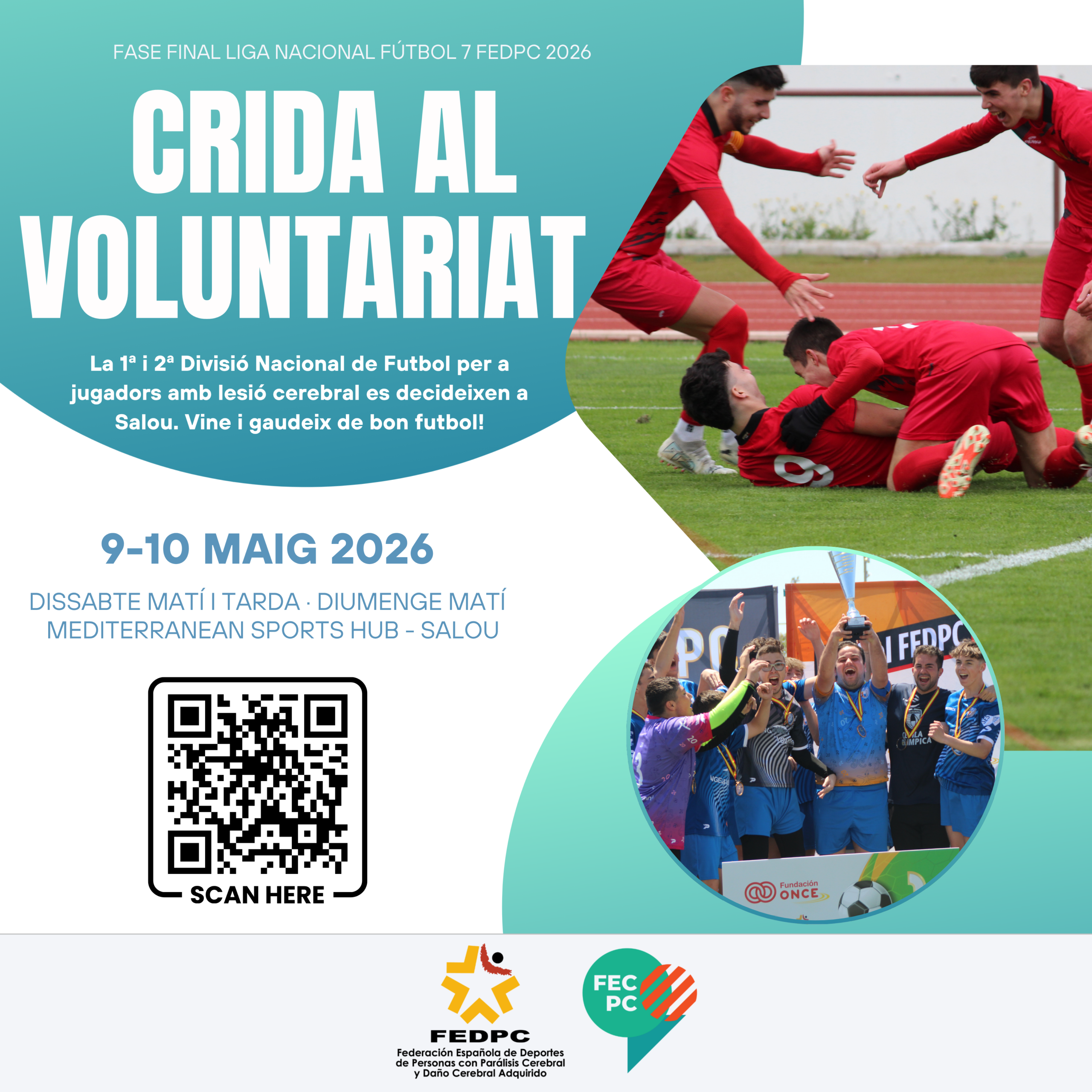 Voluntaris Salou Maig 2026 – Fes-te voluntari FECPC